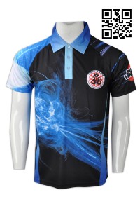 DS060 design of full-piece printed darts team shirts  sample order of macau darts team shirts  online order of single darts team shirts  darts team shirts hk centre front view